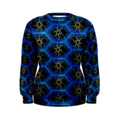 Blue Bee Hive Pattern Women s Sweatshirt by Amaryn4rt