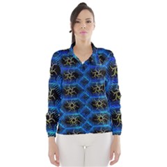 Blue Bee Hive Pattern Wind Breaker (women)