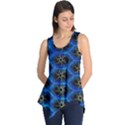 Blue Bee Hive Pattern Sleeveless Tunic View1