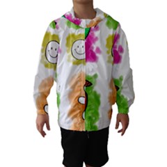 A Set Of Watercolour Icons Hooded Wind Breaker (kids) by Amaryn4rt