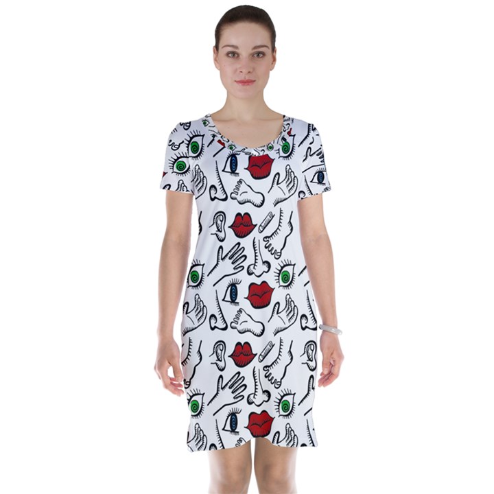 Body parts Short Sleeve Nightdress