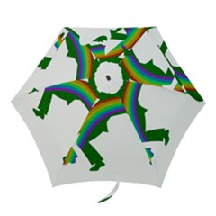 St  Patricks Mini Folding Umbrellas by Valentinaart