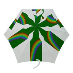 St  Patricks Mini Folding Umbrellas by Valentinaart