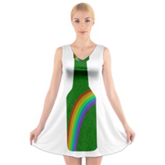 St  Patricks V-neck Sleeveless Skater Dress by Valentinaart