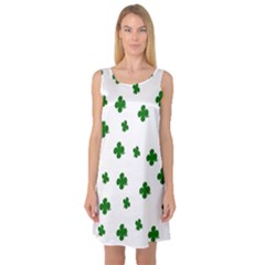 St  Patrick s Clover Pattern Sleeveless Satin Nightdress by Valentinaart