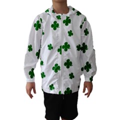 St  Patrick s Clover Pattern Hooded Wind Breaker (kids) by Valentinaart