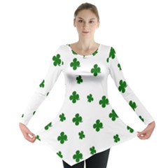 St  Patrick s Clover Pattern Long Sleeve Tunic 