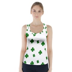 St  Patrick s Clover Pattern Racer Back Sports Top by Valentinaart