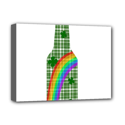 St  Patricks Day - Bottle Deluxe Canvas 16  X 12   by Valentinaart