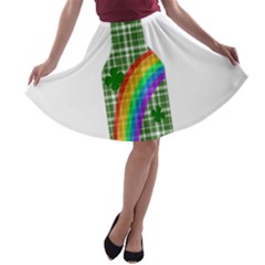 St  Patricks Day - Bottle A-line Skater Skirt