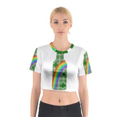 St  Patricks Day - Bottle Cotton Crop Top by Valentinaart