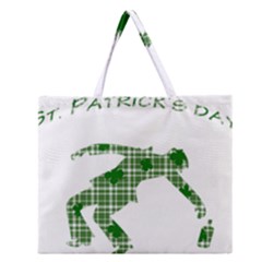 St  Patrick s Day Zipper Large Tote Bag by Valentinaart