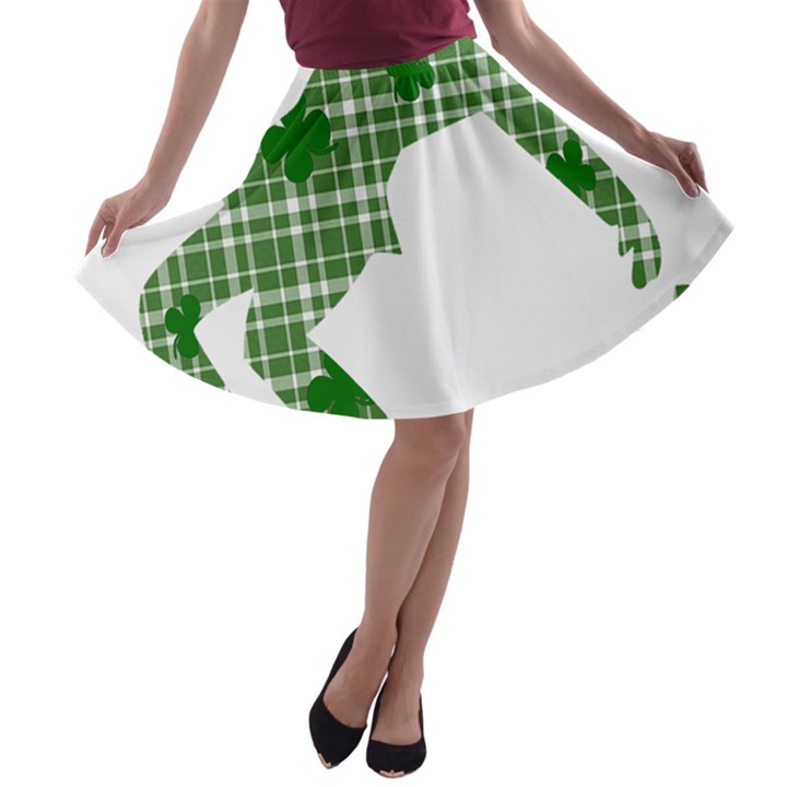 St. Patrick s day A-line Skater Skirt