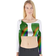 St  Patrick s Day Long Sleeve Crop Top by Valentinaart