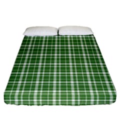 St  Patricks Day Plaid Pattern Fitted Sheet (queen Size) by Valentinaart