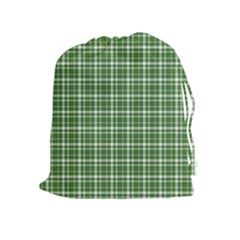 St  Patricks Day Plaid Pattern Drawstring Pouches (extra Large) by Valentinaart