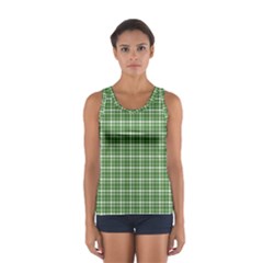 St  Patricks Day Plaid Pattern Women s Sport Tank Top  by Valentinaart