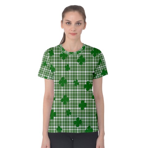 St  Patrick s Day Pattern Women s Cotton Tee by Valentinaart