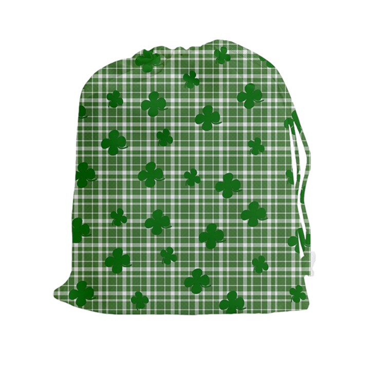 St. Patrick s day pattern Drawstring Pouches (XXL)