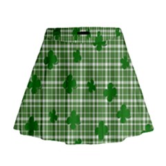 St  Patrick s Day Pattern Mini Flare Skirt by Valentinaart