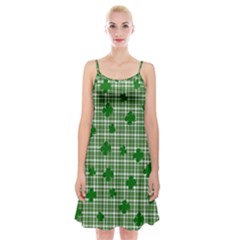 St  Patrick s Day Pattern Spaghetti Strap Velvet Dress