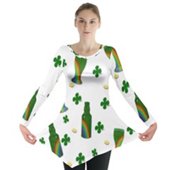 St  Patricks Day  Long Sleeve Tunic  by Valentinaart