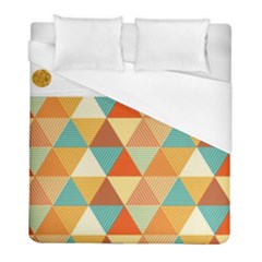 Golden Dots And Triangles Pattern Duvet Cover (full/ Double Size) by TastefulDesigns