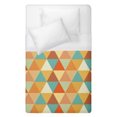 Golden Dots And Triangles Pattern Duvet Cover (single Size) by TastefulDesigns