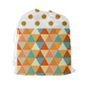 Golden dots and triangles pattern Drawstring Pouches (XXL) View2