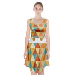 Golden Dots And Triangles Pattern Racerback Midi Dress by TastefulDesigns