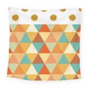 Golden dots and triangles pattern Square Tapestry (Large) View1