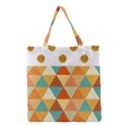 GOLDEN DOTS AND TRIANGLES PATERN Grocery Tote Bag View1