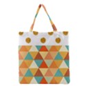 GOLDEN DOTS AND TRIANGLES PATERN Grocery Tote Bag View2