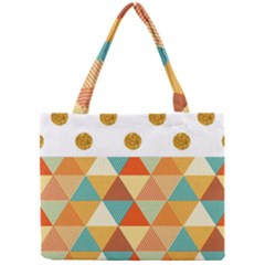 Golden Dots And Triangles Patern Mini Tote Bag by TastefulDesigns