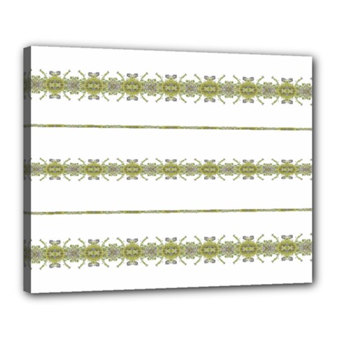 Ethnic Floral Stripes Canvas 20  X 16  by dflcprints