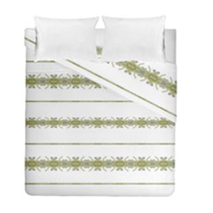 Ethnic Floral Stripes Duvet Cover Double Side (full/ Double Size) by dflcprints