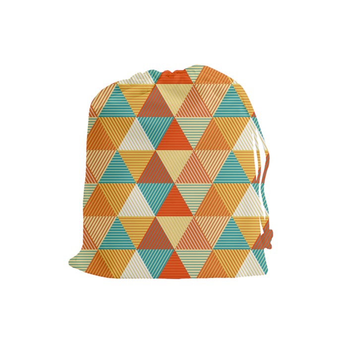 Triangles Pattern  Drawstring Pouches (Large) 