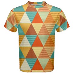 Triangles Pattern  Men s Cotton Tee by TastefulDesigns