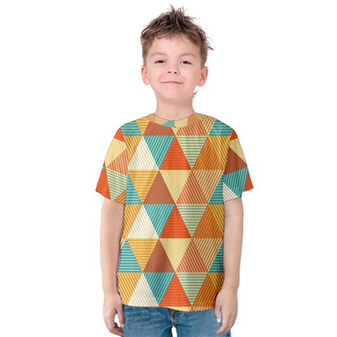 Triangles Pattern  Kids  Cotton Tee by TastefulDesigns