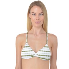 Ethnic Floral Stripes Reversible Tri Bikini Top