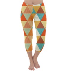 Triangles Pattern  Capri Winter Leggings 