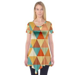 Triangles Pattern  Short Sleeve Tunic  by TastefulDesigns