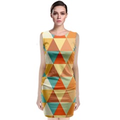 Triangles Pattern  Classic Sleeveless Midi Dress