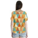 Triangles Pattern  Flutter Sleeve Top View2