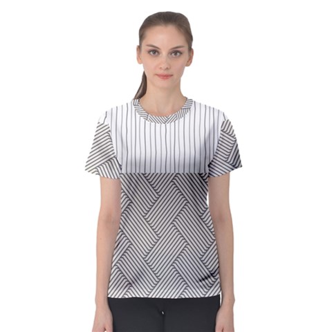 Lines And Stripes Patterns Women s Sport Mesh Tee by TastefulDesigns