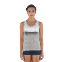 Lines And Stripes Patterns Women s Sport Tank Top  by TastefulDesigns