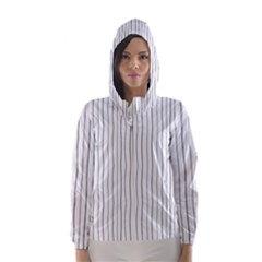 Hand Drawn Lines Pattern Hooded Wind Breaker (women)