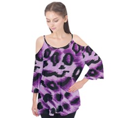 Background Fabric Animal Motifs Lilac Flutter Tees