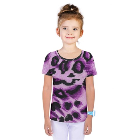 Background Fabric Animal Motifs Lilac Kids  One Piece Tee by Amaryn4rt