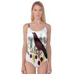 Bird On Branch Illustration Camisole Leotard  by Amaryn4rt